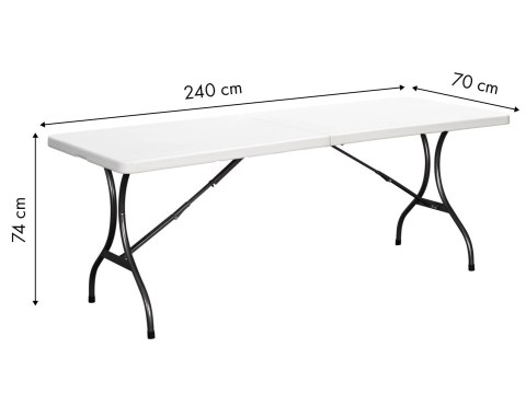 STÓŁ CATERINGOWY BANKIETOWY OGRODOWY SKŁADANY 240X70 CM MODERNHOME