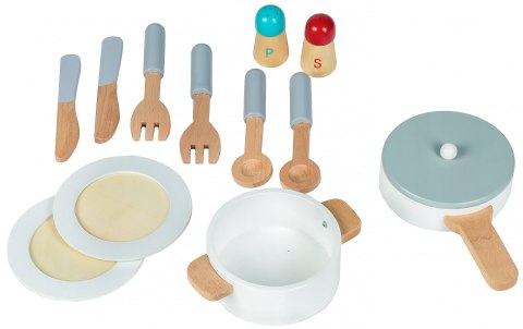 DREWNIANA KUCHNIA DLA DZIECI DODATKOWE AKCESORIA ECOTOYS