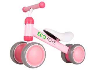 Rowerek Biegowy Treningowy Mini Rower Dla Dzieci Różowy ECOTOYS