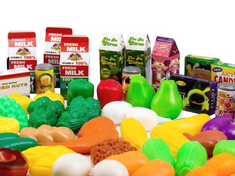 ZESTAW PRODUKTÓW SPOŻYWCZYCH WARZYWA OWOCE DO KUCHNI 120 SZTUK