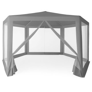 NAMIOT PAWILON OGRODOWY HANDLOWY 2X2X2 M Z MOSKITIERĄ SZARY MULTIGARDEN