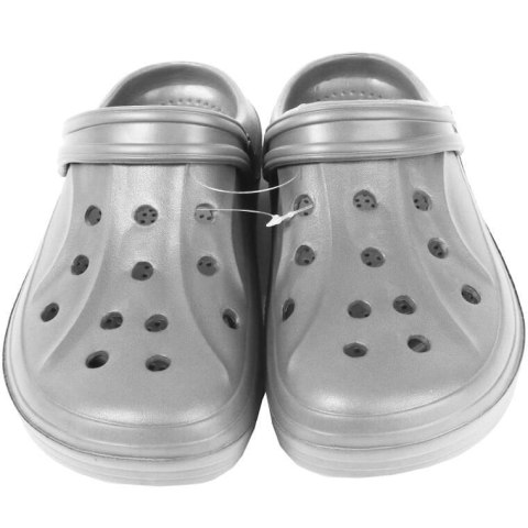 MĘSKIE KLAPKI ogrodowe/basenowe buty LEKKIE chodaki PIANKOWE SZARE 44