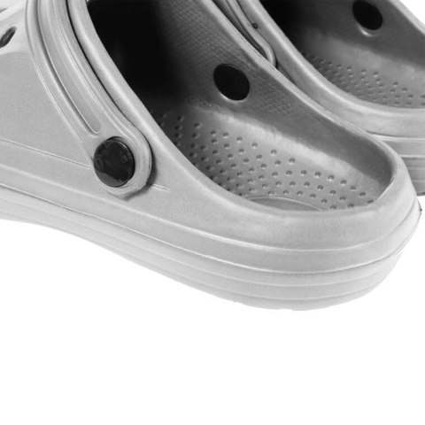 MĘSKIE KLAPKI ogrodowe/basenowe buty LEKKIE chodaki PIANKOWE SZARE 44