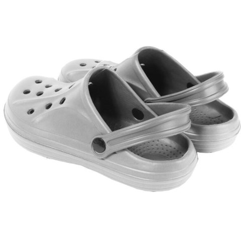MĘSKIE KLAPKI ogrodowe/basenowe buty LEKKIE chodaki PIANKOWE SZARE 44