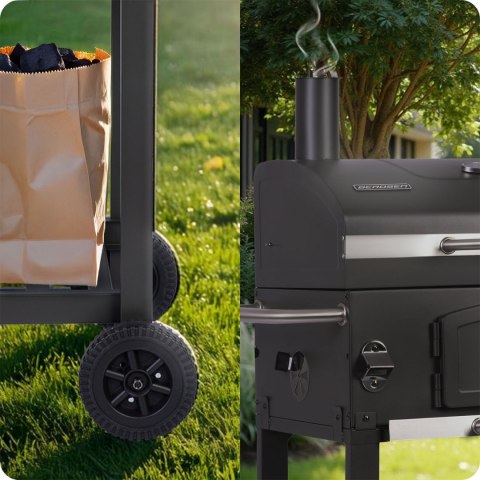 Grill węglowy z pokrowcem Berdsen BD-891 czarny ogrodowy