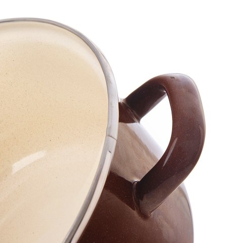 Garnek emaliowany indukcja na indukcję gaz BROWN mały 14 cm 950 ml ORION 113360