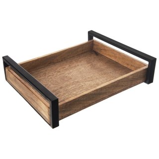 Taca drewniana do serwowania przekąsek z uchwytami MANGO 35.5x27cm ORION 153860