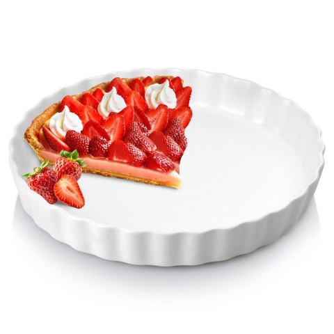 FORMA DO PIECZENIA TARTY CIASTA CERAMICZNA BIAŁA 24.5CM VILDE 279004