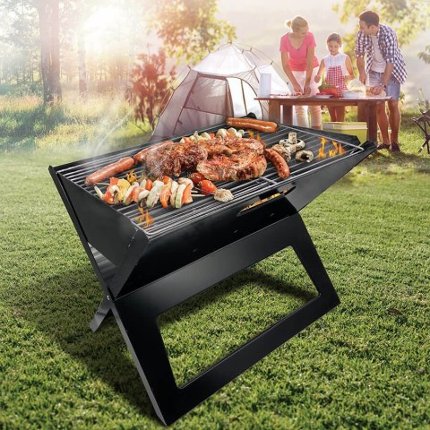 GRILL SKŁADANY WALIZKOWY KEMPINGOWY 45 x 30 x 35 CM MAESTRO MR-1011 Ogrodowy