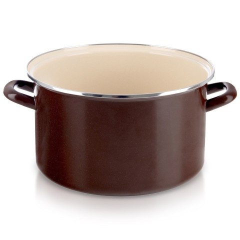 Garnek emaliowany indukcja na indukcję gaz BROWN duży 32 cm 11.5L ORION 113352