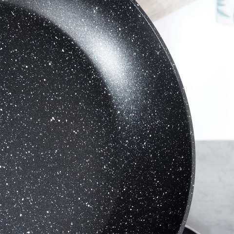 Patelnia granitowa nieprzywierająca indukcja NON-STICK BLACK&WOOD 28 cm VILDE 199062