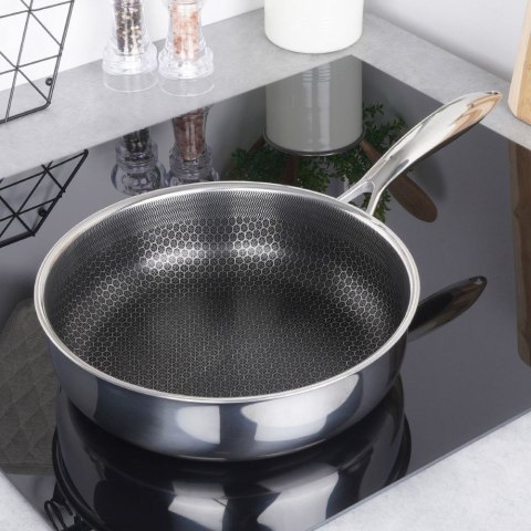 Patelnia stalowa ze stali nierdzewnej indukcja głęboka COOKCELL 26 cm ORION 112981