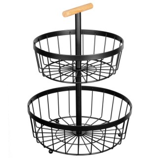 STALOWY KOSZYK PATERA NA OWOCE 2-POZIOMOWA BRUNBESTE BB-3107