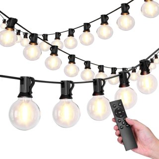 Girlanda Ogrodowa Świetlna Łańcuch 25 x LED 15m 9 Trybów Lampki Ogrodowe 9W