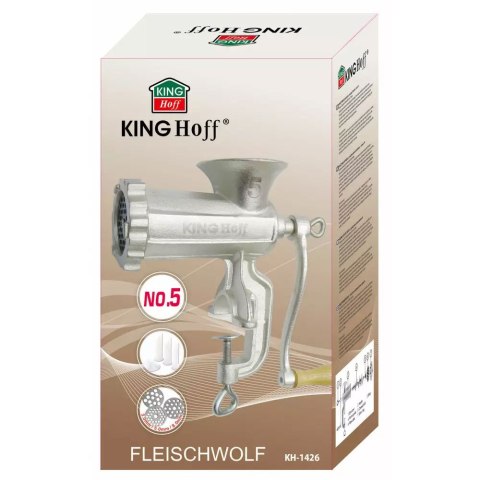 MASZYNKA ŻELIWNA DO MIELENIA MIĘSA #5 + AKCESORIA KiNGHOFF KH-1426