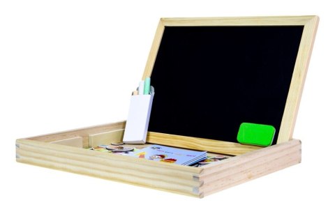 Drewniana Wielofunkcyjna Tablica Edukacyjna 2w1 Magnesy Zadania Matematyka