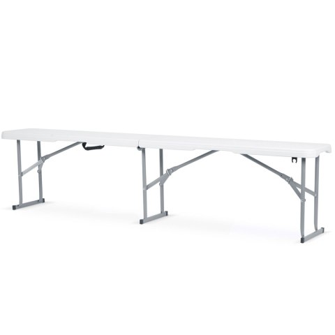 Ławka cateringowa ogrodowa składana 180 cm Plonos biała