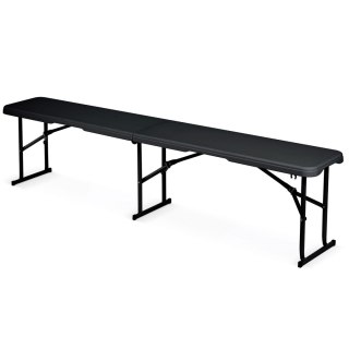 Ławka ogrodowa cateringowa składana 180 cm Plonos czarna