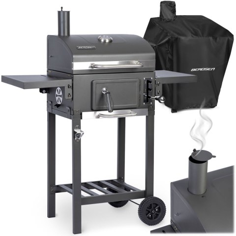 Grill węglowy z pokrowcem Berdsen BD-892 czarny ogrodowy
