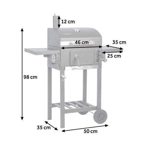 Grill węglowy z pokrowcem Berdsen BD-892 czarny ogrodowy