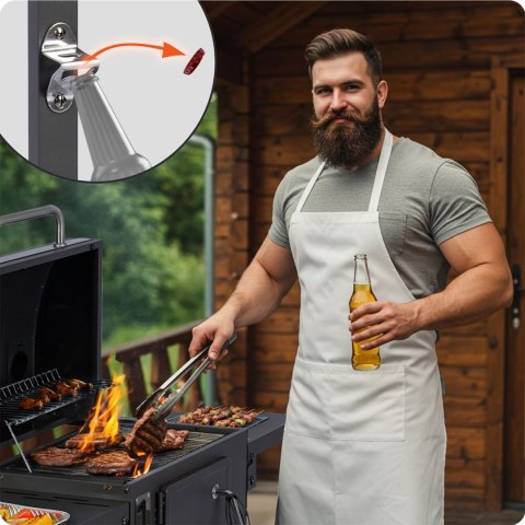 Grill węglowy z pokrowcem Berdsen BD-892 czarny ogrodowy