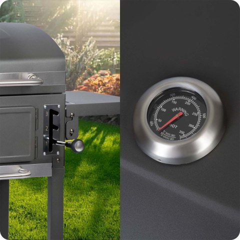 Grill węglowy z pokrowcem Berdsen BD-892 czarny ogrodowy