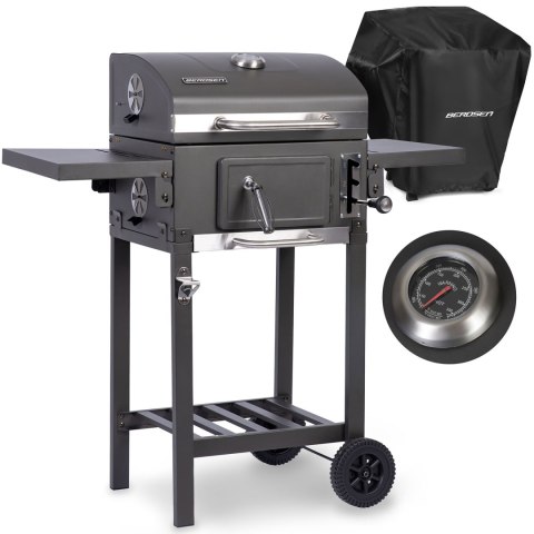 Grill węglowy z pokrowcem Berdsen BD-892 czarny ogrodowy