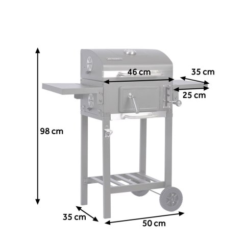 Grill węglowy z pokrowcem Berdsen BD-892 czarny ogrodowy