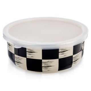 Miska kuchenna emaliowana z pokrywką SZACHOWNICA 19cm 1.5L ORION 129234