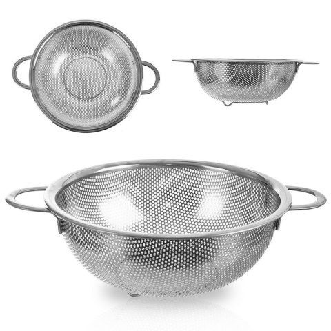 CEDZAK KUCHENNY Z UCHWYTAMI DURSZLAK STALOWY SITKO ANETT 20.5CM ORION 124477