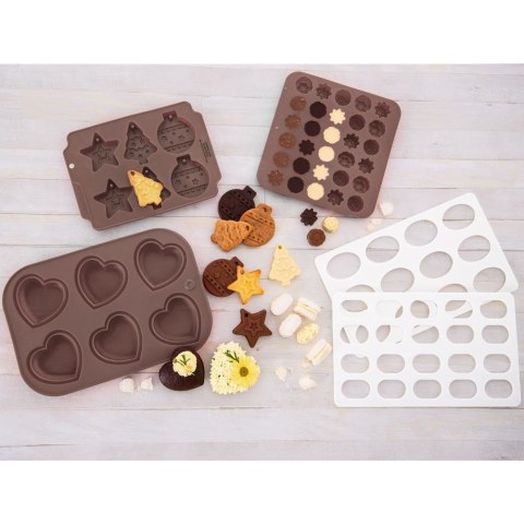 FORMA DO PIECZENIA 6 MUFFINEK BABECZEK BABECZKI SILIKONOWA BRĄZOWA SILLINIE ORION 151742