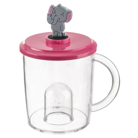 Kubek z pokrywką figurką dla dziecka dzieci słoń 240 ml ORION 129457