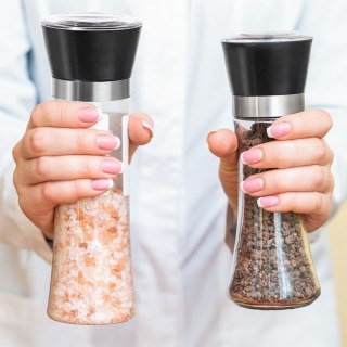 Młynek do pieprzu i soli przypraw ręczny szklany 18.5cm ORION 130195