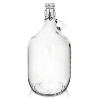Butelka z klipsem gąsior na wino alkohol szklany 5L ORION 127720
