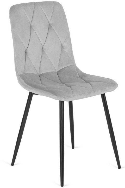 Krzesło tapicerowane BORGO VELVET LIGHT GREY PRO