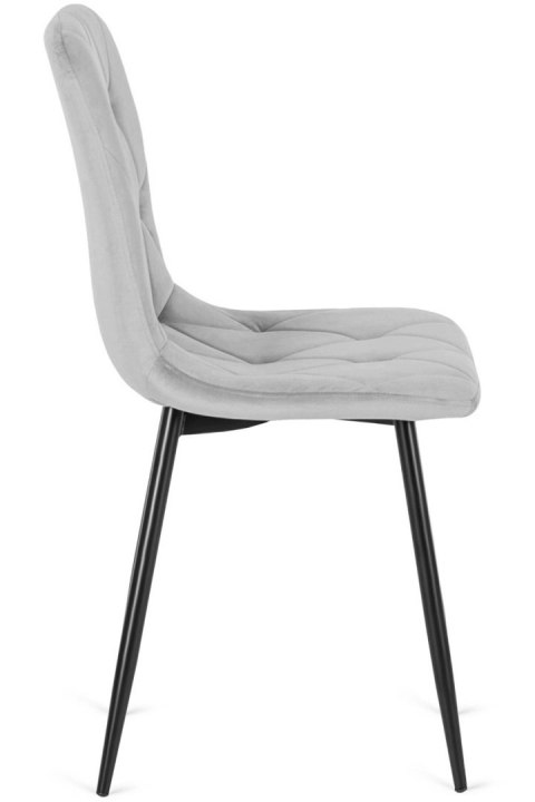 Krzesło tapicerowane BORGO VELVET LIGHT GREY PRO