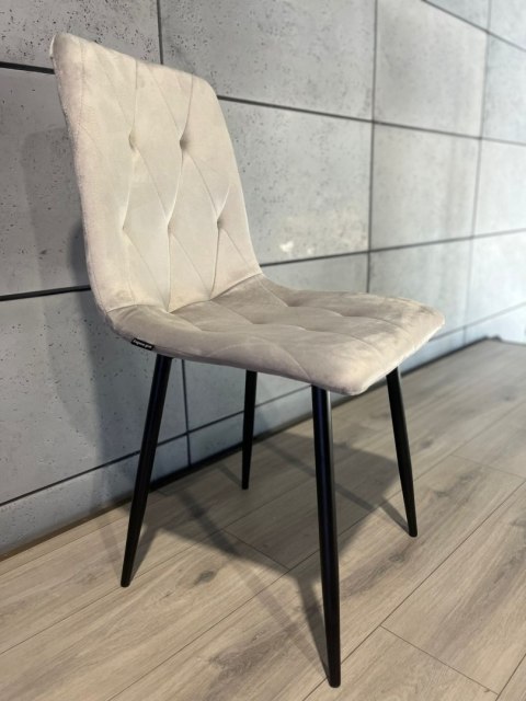 Krzesło tapicerowane BORGO VELVET LIGHT GREY PRO