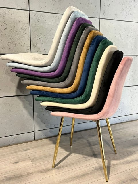 Krzesło tapicerowane BORGO VELVET LIGHT GREY PRO