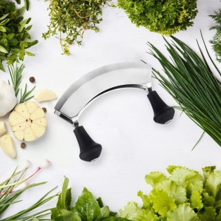 Siekacz do ziół nóż stalowy do siekania warzyw orzechów kołyska 17cm ORION 130497