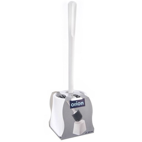 Szczotka do czyszczenia WC toalety ubikacji silikonowa ze stojakiem biała ORION 540660