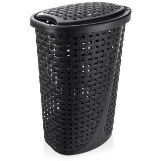 Kosz na pranie plastikowy czarny 45L ORION 731505