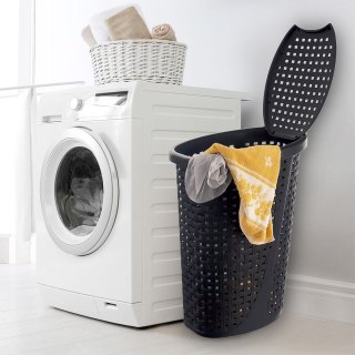 Kosz na pranie plastikowy czarny 45L ORION 731505
