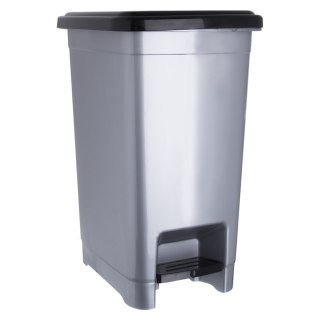 Kosz na śmieci plastikowy z pedałem wąski 10L śmietnik szary ORION 731308
