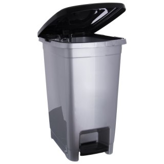 Kosz na śmieci plastikowy z pedałem wąski 15L śmietnik szary ORION 731309