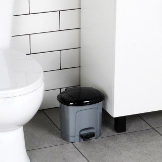 Kosz na śmieci z pedałem plastikowy szary łazienkowy do kuchni 3L ORION 731368