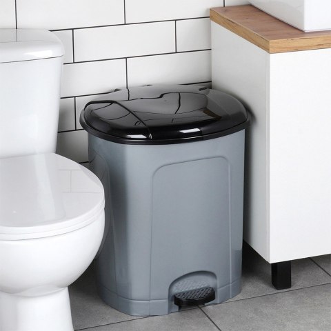 Kosz na śmieci z pedałem plastikowy szary łazienkowy do kuchni 50L ORION 731382