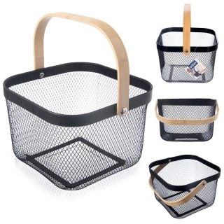 Koszyk do przechowywania metalowy czarny RADKA 27x24.5x17.5cm ORION 731636