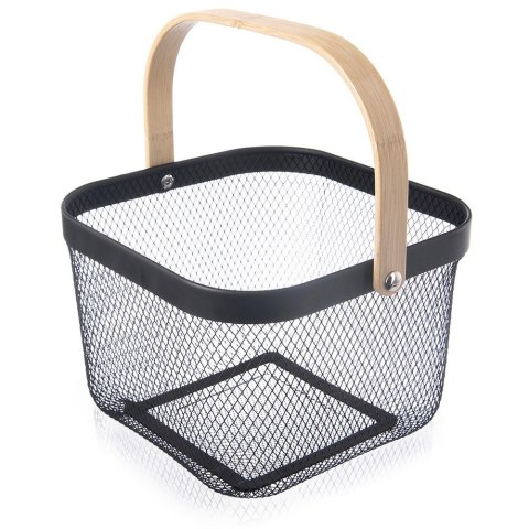 Koszyk do przechowywania metalowy czarny RADKA 27x24.5x17.5cm ORION 731636