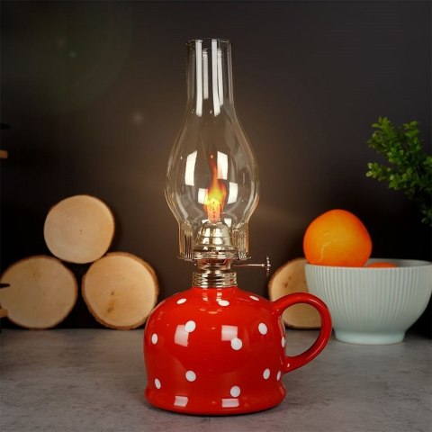 Lampa naftowa ceramiczna TECKA 530ml. 28.5cm ORION 822260
