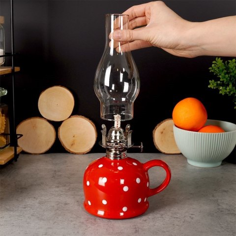 Lampa naftowa ceramiczna TECKA 530ml. 28.5cm ORION 822260